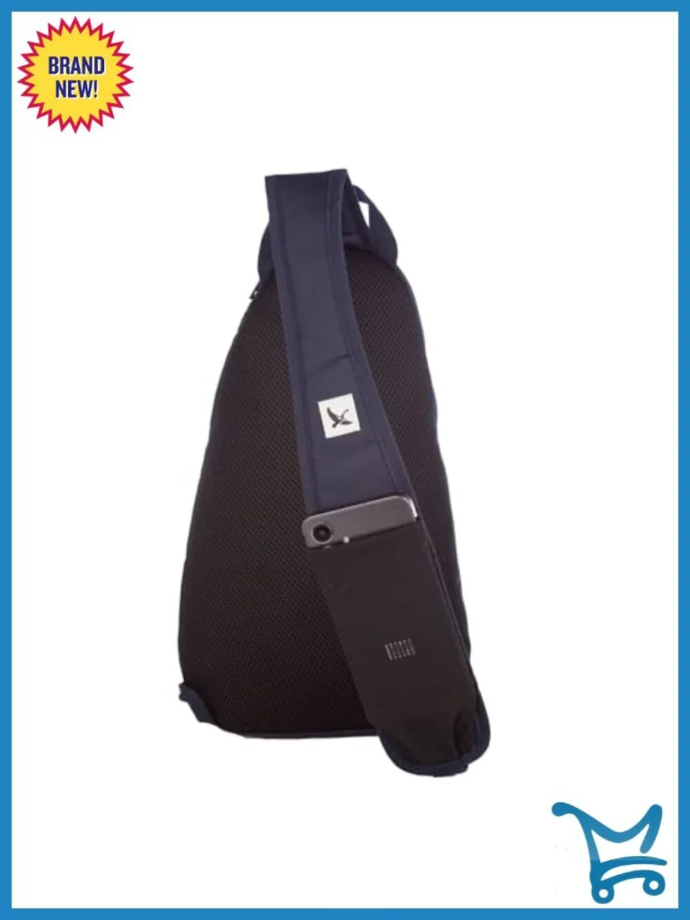 RFID-Blocking Lightweight Travel Crossbody Sling Bag with Security Loops